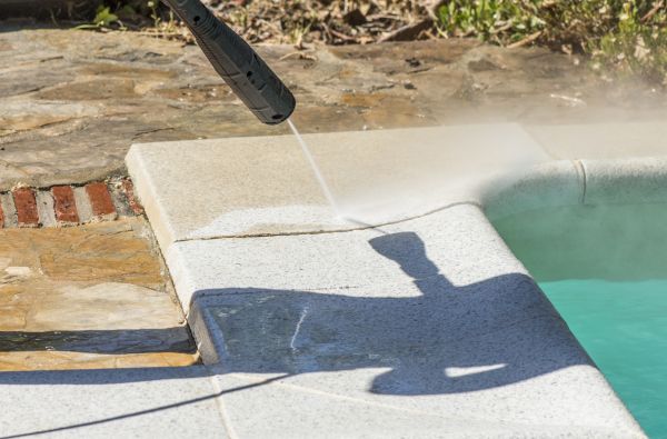 Poolside Surface Cleaning
